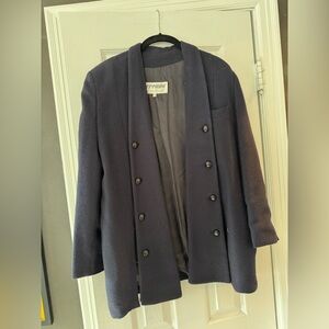 Vintage Erreuno Milano Navy Double-Breasted Blazer